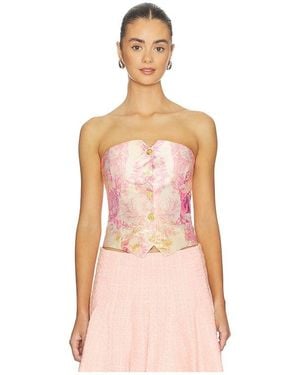 Alice + Olivia Kelcey Strapless Vest - Pink