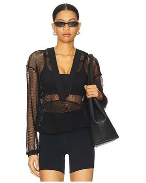 Heroine Sport Mesh Pullover Top - Black