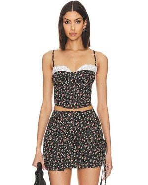 For Love & Lemons Camille Top - Black