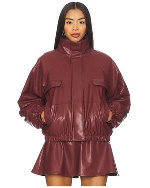 Lovers + Friends Jordan Faux Leather Jacket - Red