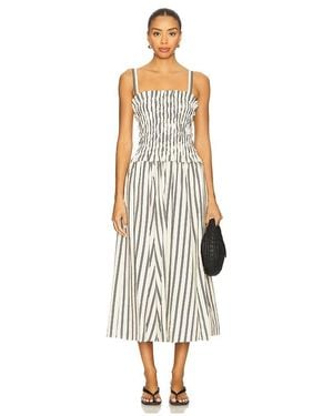Polo Ralph Lauren Striped Silk-Blend Dress - White
