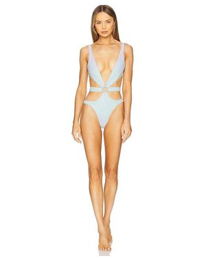 Oceanus Mei Hand Beaded Cut Out Onesie - Multicolor