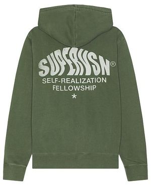 Supervsn Self Realization Zip Up Hoodie - Green
