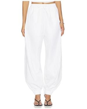 Rohe Baumwollhose Volume Crushed - Weiß