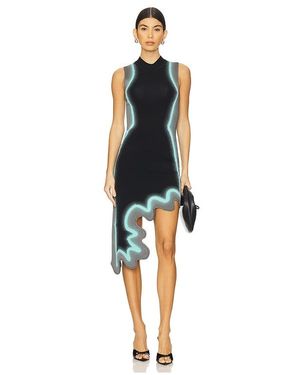 Ph5 Brooklyn Wavy Asymmetric Dress - Black
