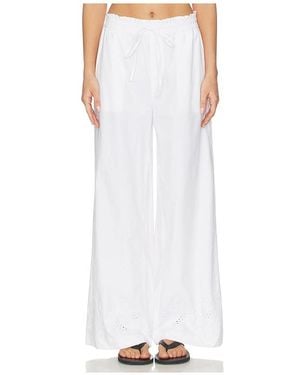 Rag & Bone Marin Embroidered Pant - White