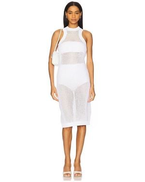 Susana Monaco Netting Racer Tank Dress - White