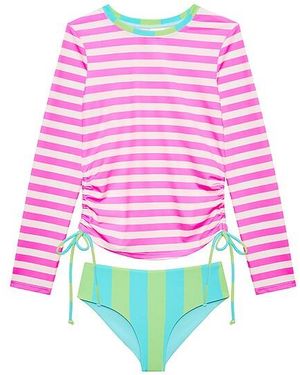 Beach Riot Little Addie And Janie Swim Set - Pink