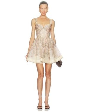 Zimmermann Ascent Drape Mini Dress - Natural