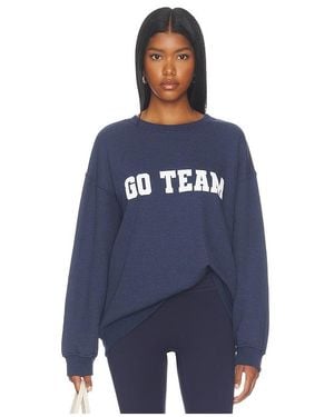 Sunny Somewhere Go Team Oversized Crew Jumper - Blue