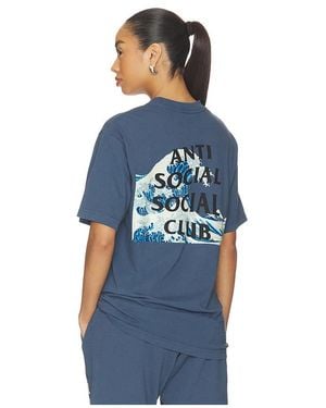 ANTI SOCIAL SOCIAL CLUB The Great Wave Tee - Blue