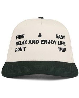 Free & Easy Trifecta Two Tone 5 Panel Snapback Hat - White