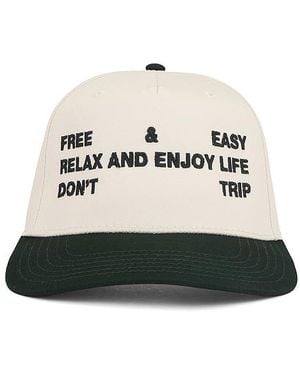 Free & Easy Trifecta Two Tone 5 Panel Snapback Hat - White