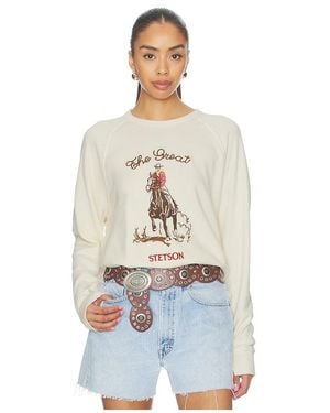 The Great The University Sweatshirt Stetson Graphic X Stetson Collab - White