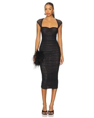 SER.O.YA Midikleid Aus Mesh Kylie - Schwarz