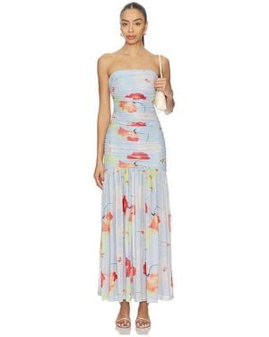 Bardot Vestido Solana En Color Bebe Azul Talla (También En 2, 4, 6, 8) - Blanco