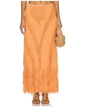 Ulla Johnson Astrid Knit Maxi Skirt - Orange