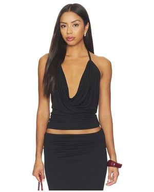 ÉTERNE Anja Soft Jersey Tank Top - Black