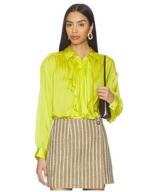 Ulla Johnson Gesture Long Sleeve Silk Blouse - Yellow