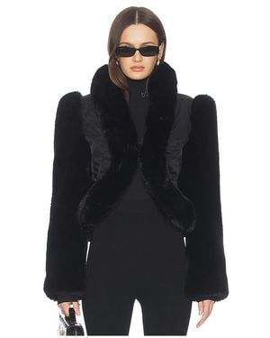 AFRM Daya Faux Fur Jacket - Black