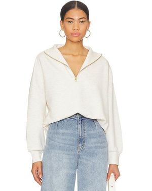 Varley Hawley Half Zip Sweatshirt - White