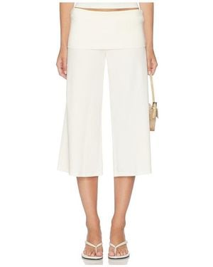 Oddli Cropped Gaucho en Cream - Blanc