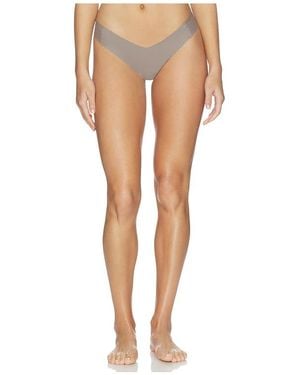 Commando Cotton Rib Thong - White