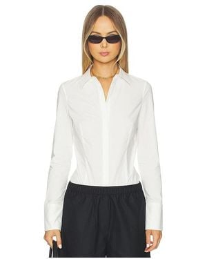 St. Agni Classic Shirt Bodysuit - White