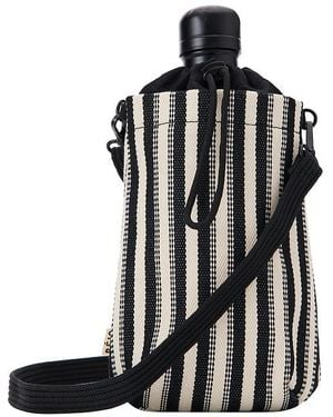 BEIS The Summer Stripe Water Bottle Crossbody - Black
