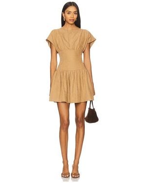 Line & Dot Minikleid Cooper - Natur