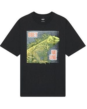 Obey Shirt No One Reptile - Schwarz