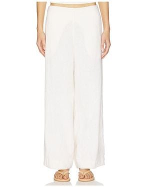 Free People Demi Cotton Linen Pant - White