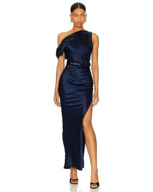 Nicholas Eartha Off The Shoulder Gown - Blue