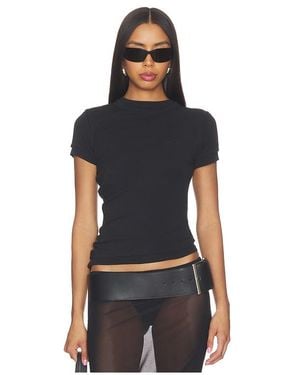 Alexander Wang Layered Short Sleeve Top - Black
