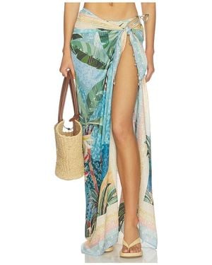 FARM Rio Pareo Sarong En Color Azul Talla