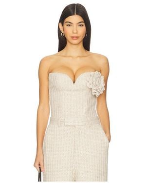 GIUSEPPE DI MORABITO Rosette Strapless Top - Natural