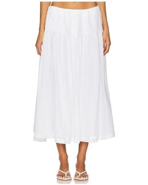 LPA Falda Midi Emmy En Color Blanco Talla (También En Xl)