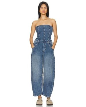 Free People X We The Free Je Suis Pret Barrel Jumpsuit - Blue