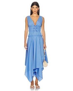 AKNVAS Asymmetrisches Kleid Zelie - Blau