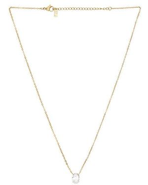 Natalie B. Jewelry Evan Solitaire Necklace - White