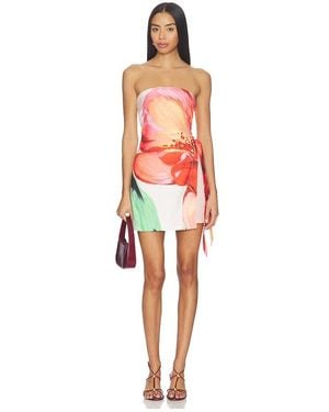 MINKPINK Zinnia Tie Side Mini Dress - Red
