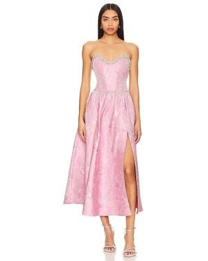 V. Chapman Lucia Corset Midi Dress - Pink