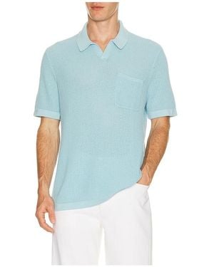 Rhone Coastal Johnny Collar Polo - Blue