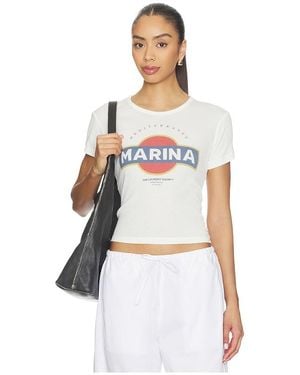 The Laundry Room Mediterranean Marina Baby Tee - White