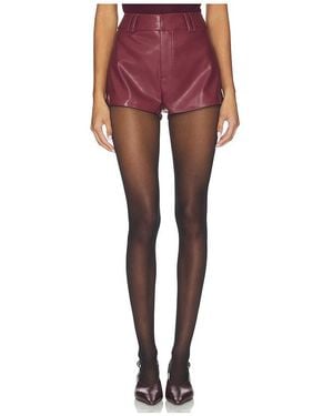Lovers + Friends Jordan Faux Leather Mini Short - Red
