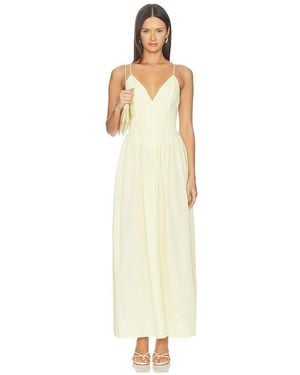 ALL THE WAYS ROBE ADIA en Yellow - Blanc