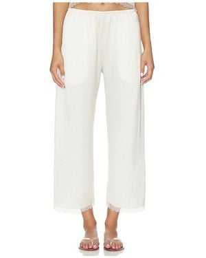 Leset Barb Lace Crop Pant - White