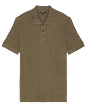 Vince Variegated Textured Polo - Green