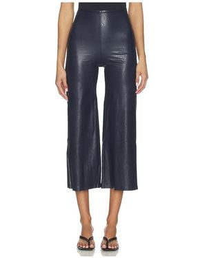 Commando Faux Leather Cropped Pant - Blue