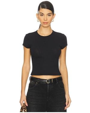 Free People X Intimately Fp Wait A Minute Baby Tee - Black